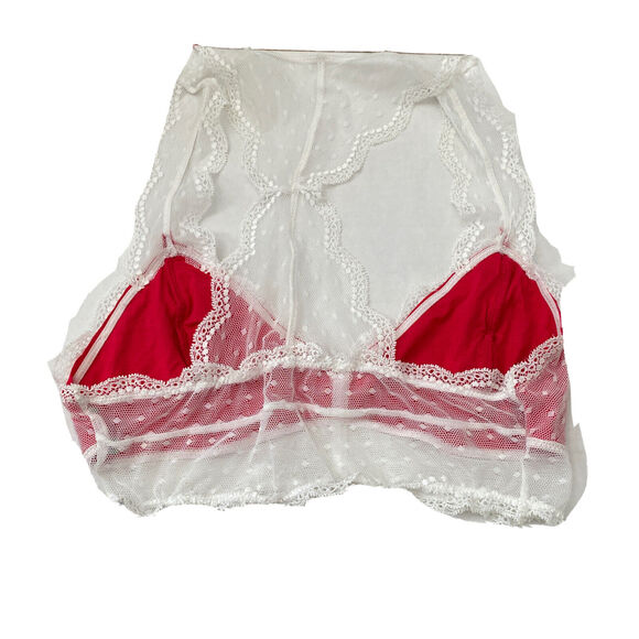 Honeydew Women Lace Bralette Bra Red/White Size S - Picture 2 of 2